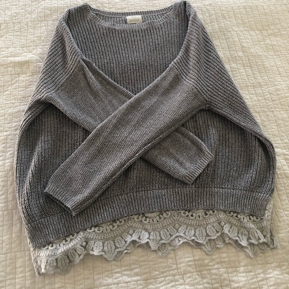 Urban Outfitter Sweater with Lace Scalloping - Picture 1 of 4